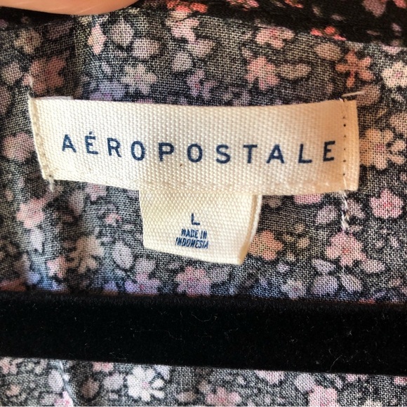 NWOT Aeropostale pullover mini dress flowing floral dress v neck size L - Picture 8 of 8